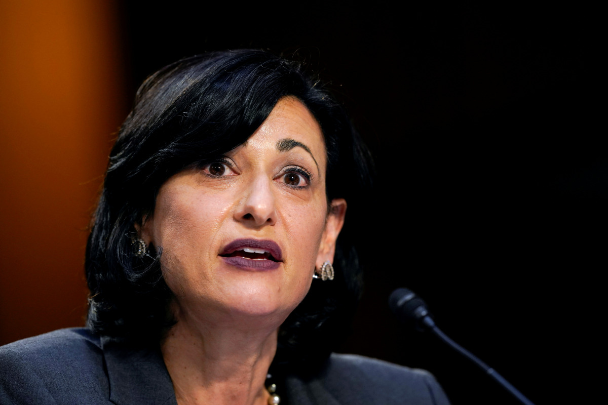 FILE PHOTO: Dr. Rochelle Walensky, Director of the Centers for Disease Control and Prevention testifies during a U.S. Senate Health, Education, Labor and Pensions Committee hearing to examine the COVID-19 response, focusing on an update from federal offic