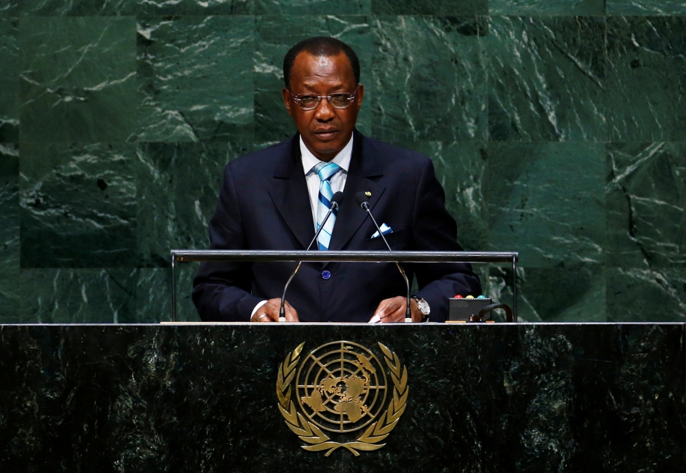 File photo: Idriss Deby Itno, President of the Republic of Chad, addresses the 69th United Nations General Assembly at the U.N. headquarters in New York on September 24, 2014. Reuters/Lucas Jackson/File Photo