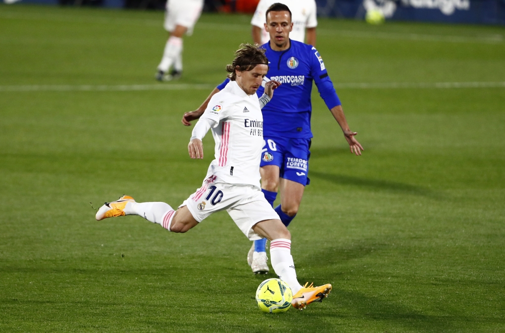 Real Madrid's Luka Modric in action REUTERS/Javier Barbancho