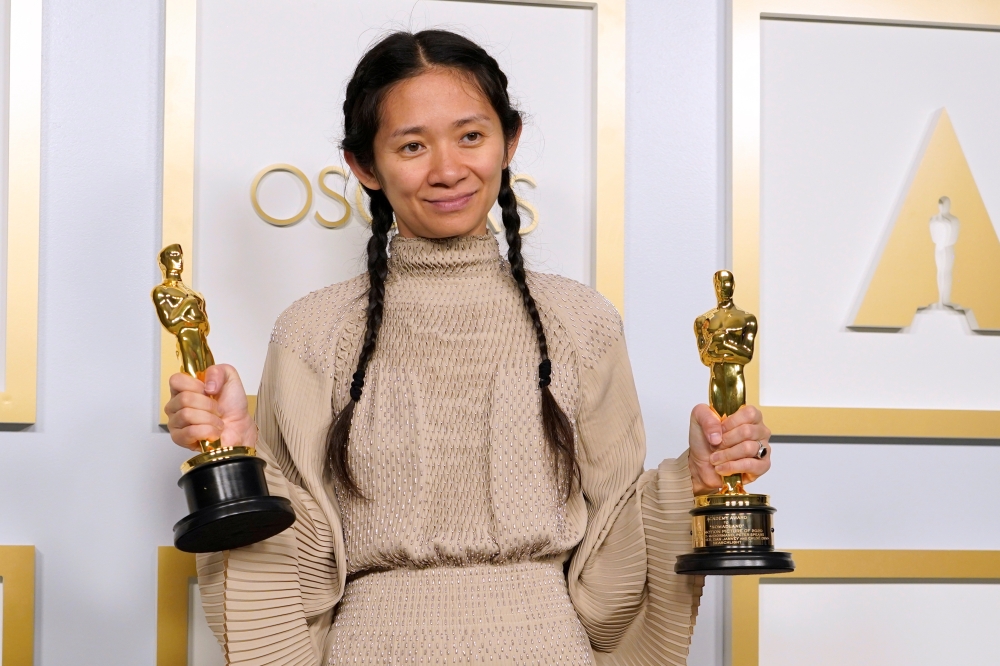 Chloe Zhao, winner of the award for Best Picture for 