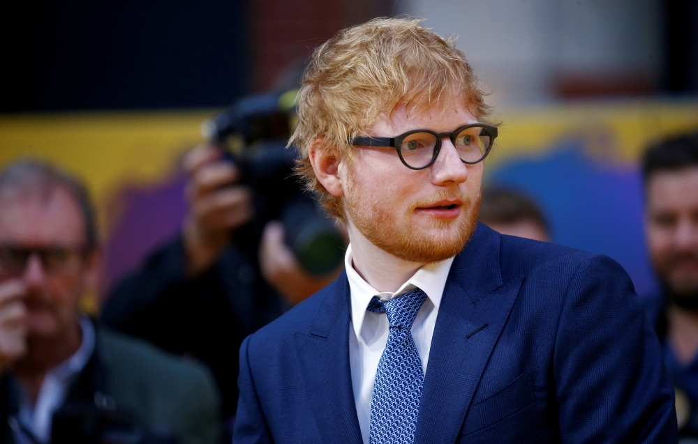 Cast member Ed Sheeran attends the UK premiere of 