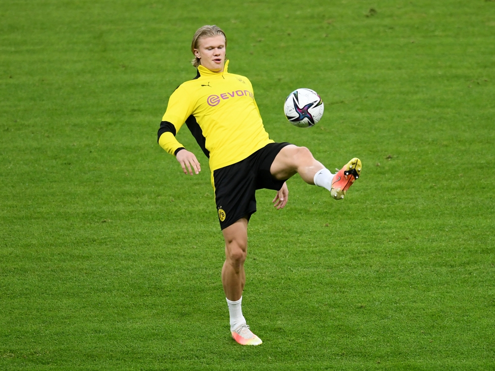 Borussia Dortmund's Erling Haaland during training Reuters/Annegret Hilse