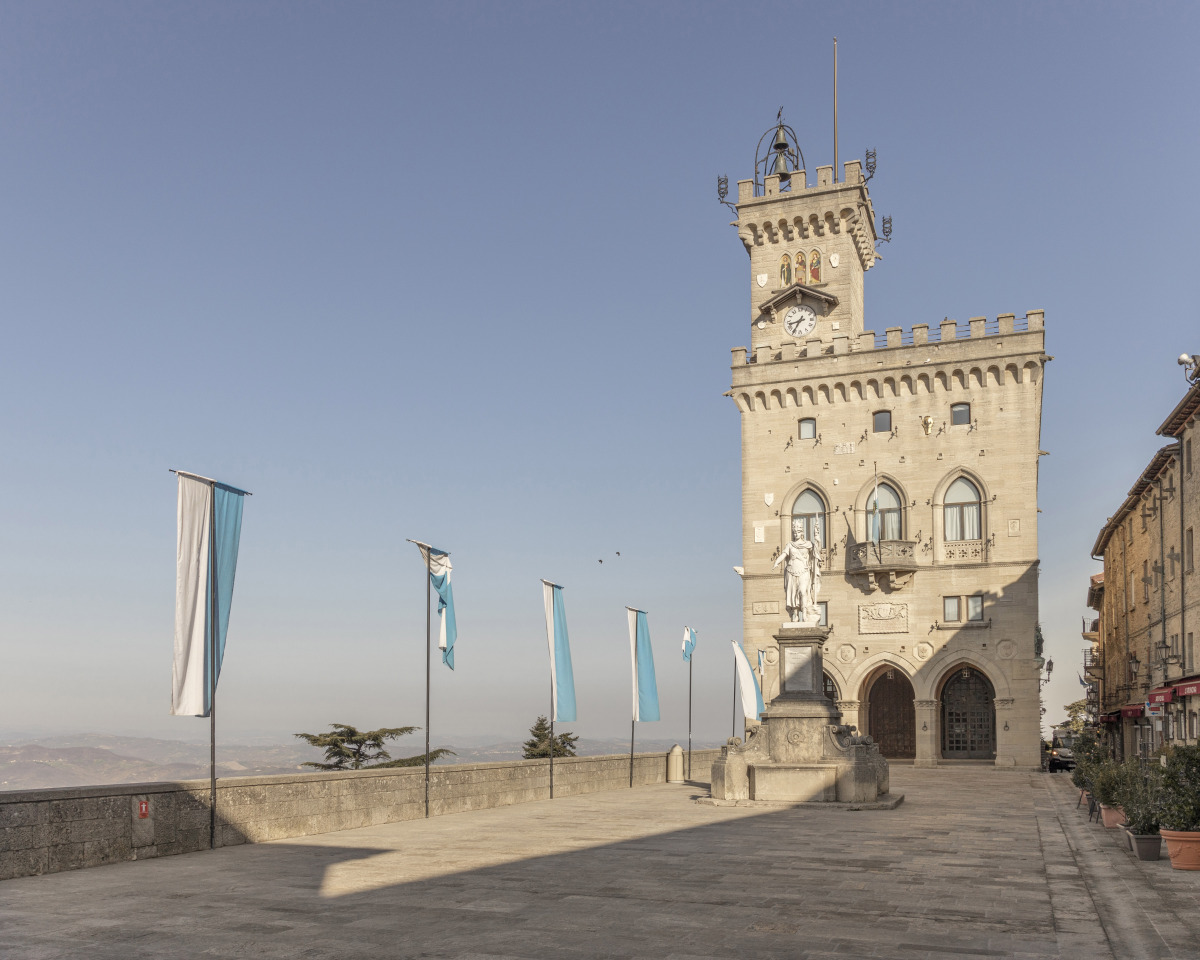 Parliament square in Città di San Marino, San Marino. (Photo by Davide Bertuccio / The Washington Post)