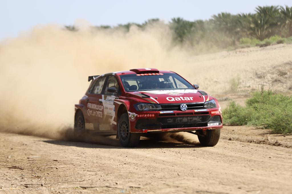 Qatar's Nasser Saleh Al Attiyah in action, yesterday