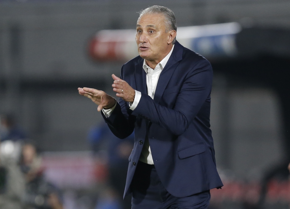 Brazil coach Tite during the match Reuters/Cesar Olmedo
 