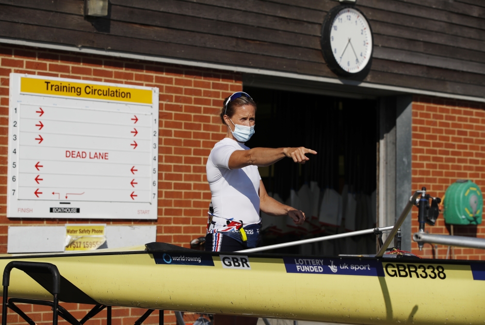 June 9, 2021 Great Britain's Helen Glover ahead of training Action Images via Reuters/Paul Childs