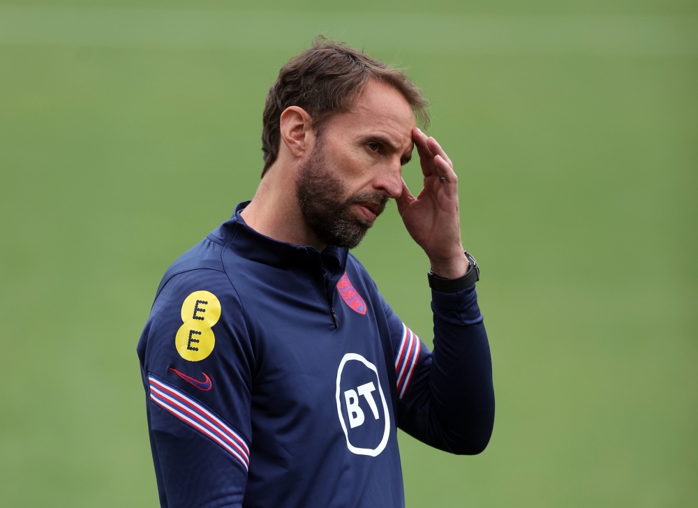 England manager Gareth Southgate during training REUTERS/Carl Recine