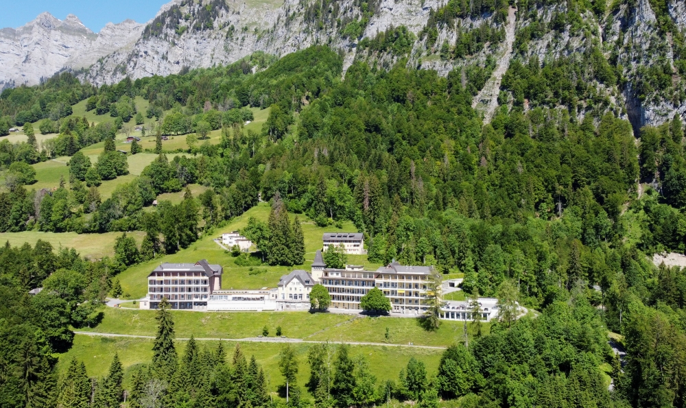 A general view shows the Rehazentrum Walenstadtberg rehabilitation clinic, amid the spread of the coronavirus disease (COVID-19), in Walenstadtberg, Switzerland June 14, 2021. Reuters/Arnd Wiegmann