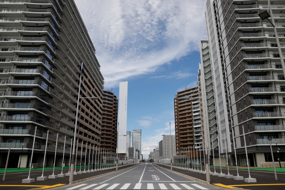 Residential buildings of the Tokyo 2020 Olympic and Paralympic Village are pictured in Tokyo, Japan, June 20, 2021. REUTERS/Kim Kyung-Hoon