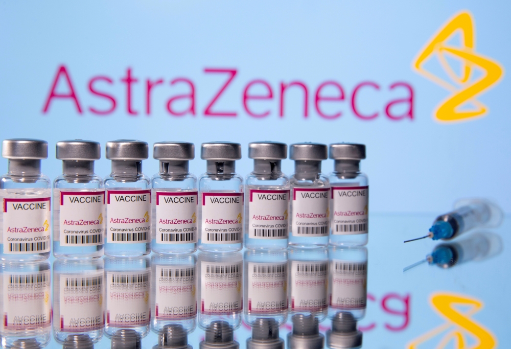 Vials labelled 