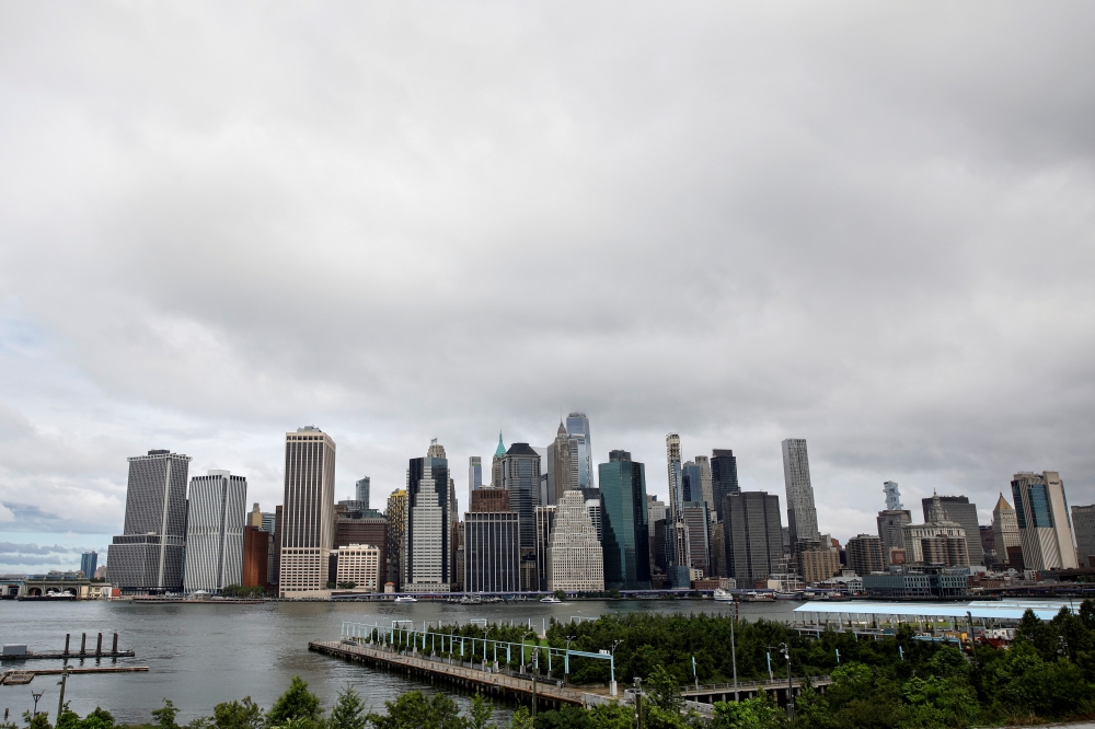 Brooklyn Bridge Park and lower Manhattan are seen from the Brooklyn Promenade in New York, US. (REUTERS/Brendan McDermid)