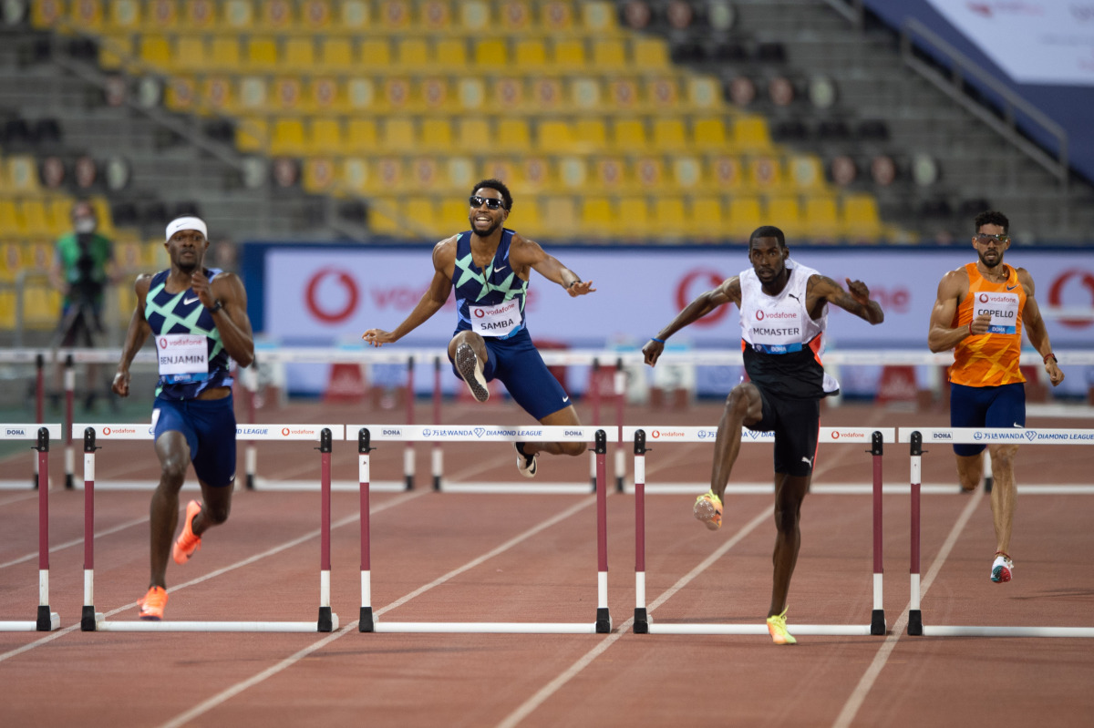 Abderrahman Samba (second left)