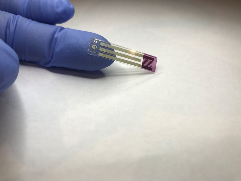 A non-invasive, printable saliva test strip for diabetics is seen at the University of Newcastle in Newcastle, New South Wales, Australia, in this undated recent picture obtained by Reuters on July 12, 2021. Courtesy of University of Newcastle / Handout v