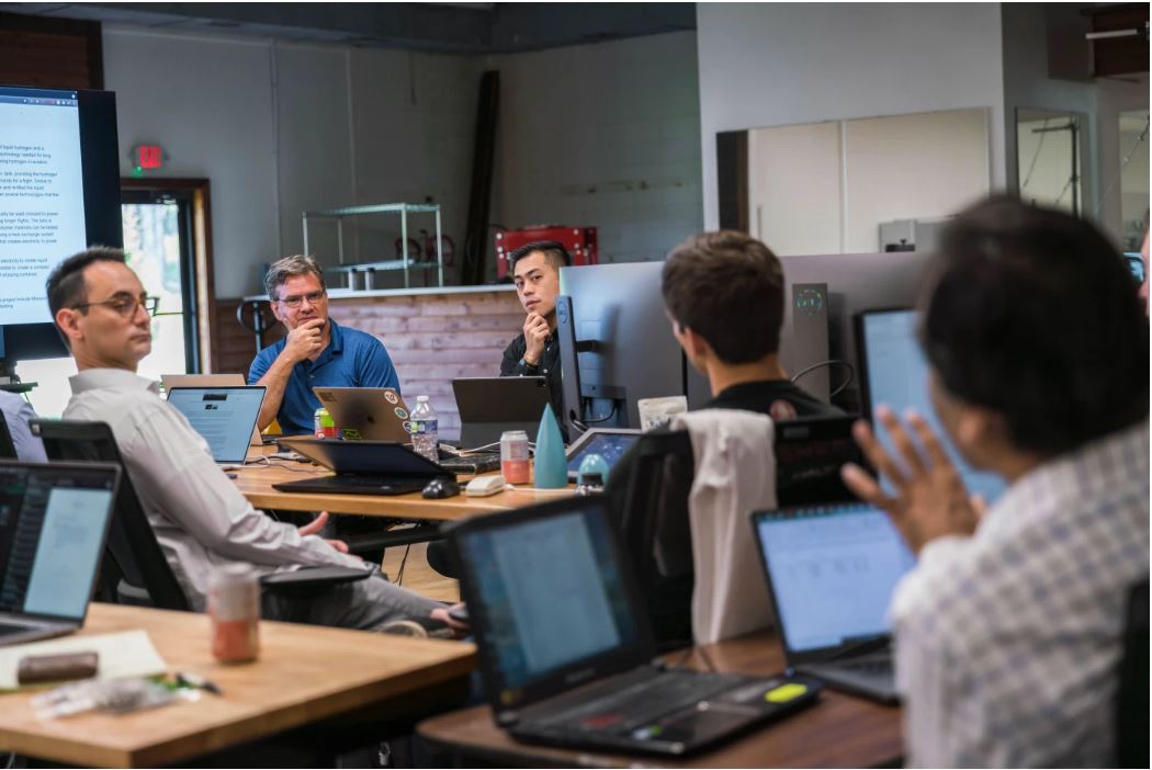 Whisper Aero team in their office.