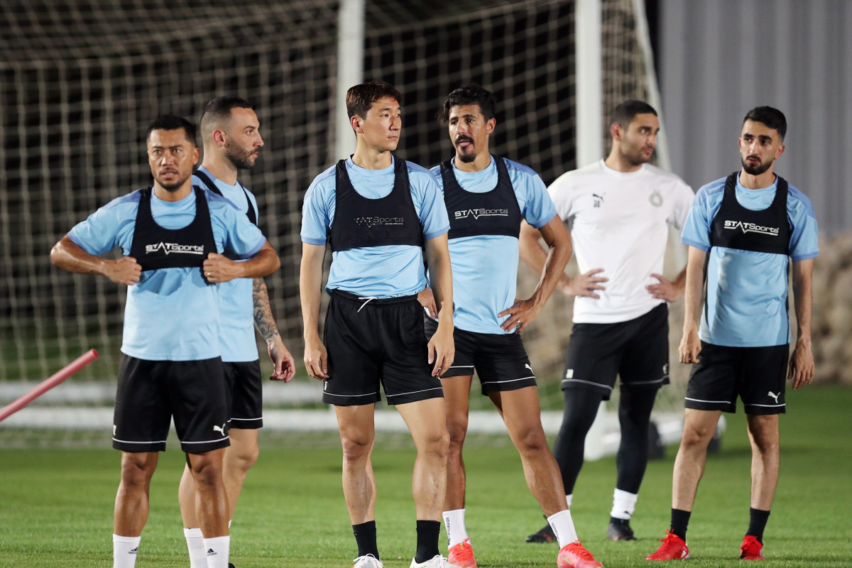 Al Sadd players during their opening training session. The Wolves are scheduled to continue training on a daily basis until August 1, before the squad will travel to the Spanish region of Olot (100 km from Barcelona) ?for the overseas preseason camp.