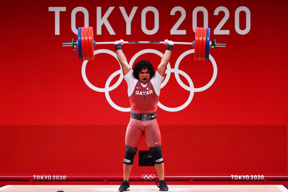 Fares Ibrahim Elbakh of Qatar in action. REUTERS/Edgard Garrido