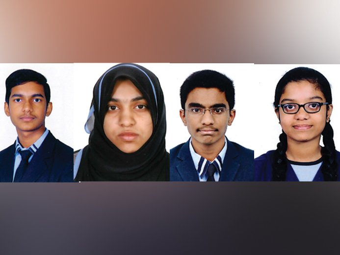 From left: Bestin John Sabu, Nidah Fathima Anvar, Robin Abraham Varghese and Hanan Sulficker 