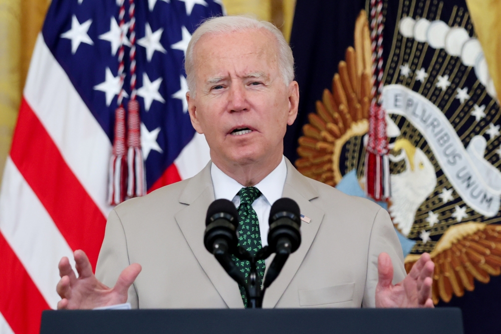 U.S. President Joe Biden delivers remarks on employment numbers at the White House in Washington, U.S. August 6, 2021. REUTERS/Jonathan Ernst