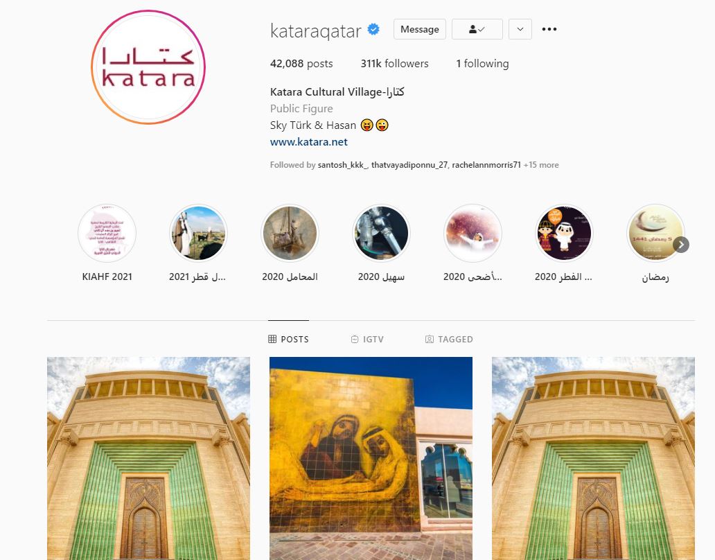 Screenshot of its Instagram account