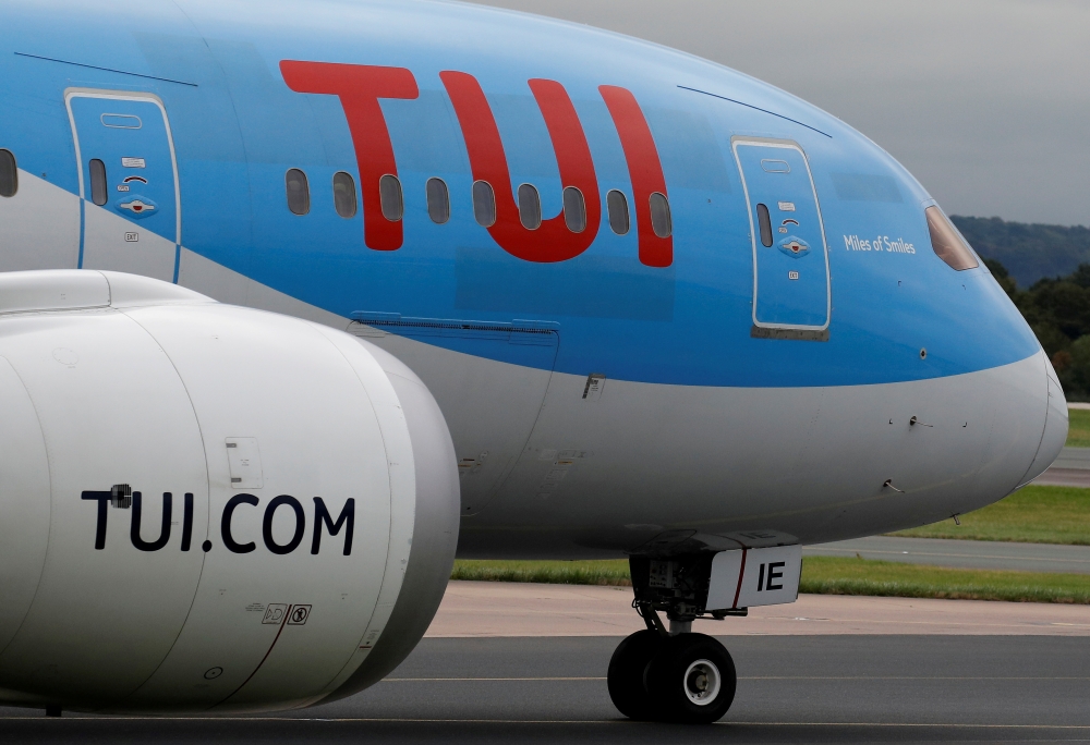 A TUI Boeing 787-8 Dreamliner prepares to take off from Manchester Airport, Britain, September 4, 2018. REUTERS/Phil Noble/File Photo