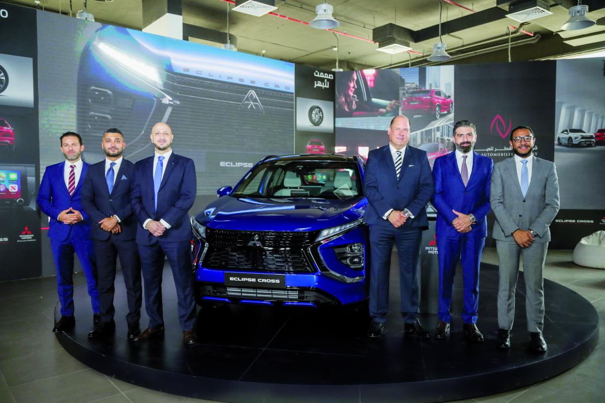 Officials from Mitsubishi Motors Qatar and Qatar Automobiles Company (QAC) during the launch ceremony for the new 2021 Eclipse Cross in Al Khor recently. 
