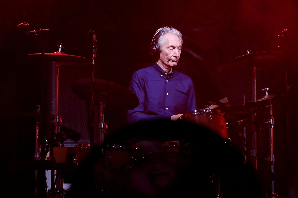 Charlie Watts of the Rolling Stones performs during a concert of their 