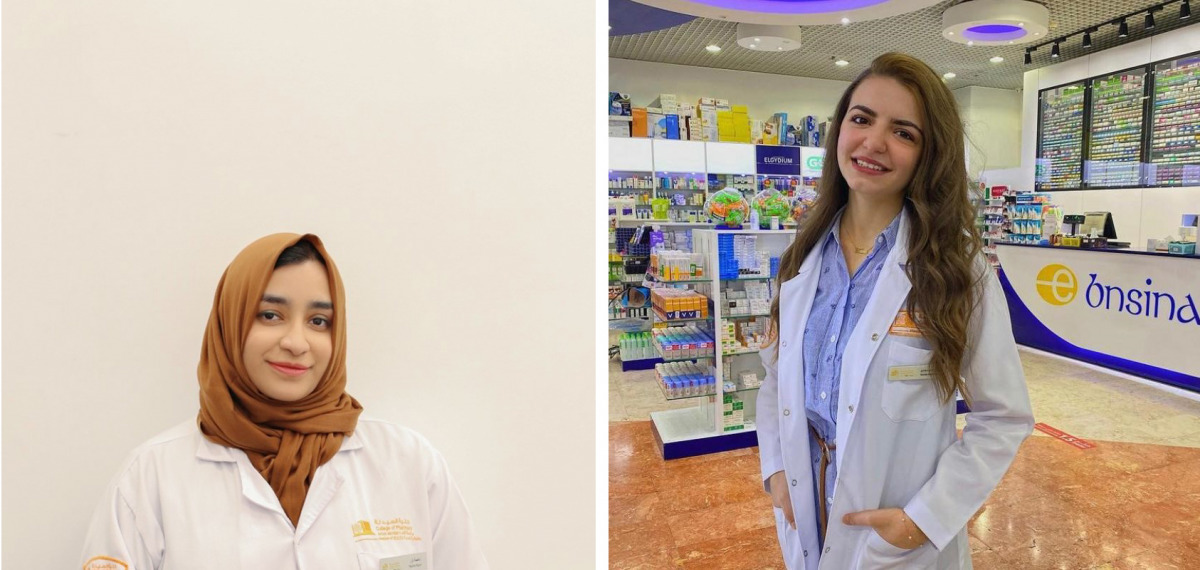 From left: Fatima Nazar and Taimaa Hejazi