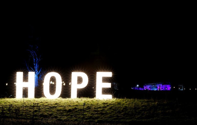 FILE PHOTO: A sign reading 