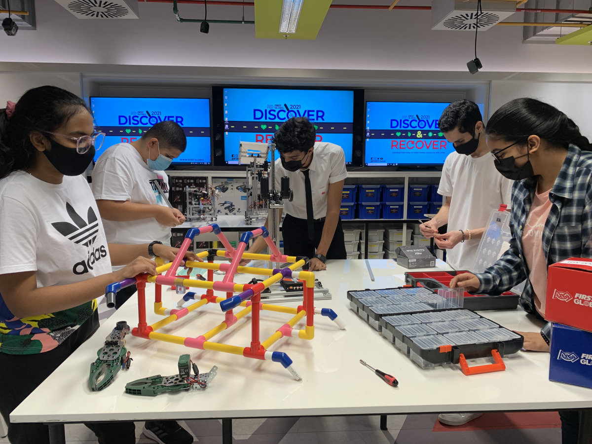 The students use STEM concepts to tackle problems in their communities while forming alliances with teams from other continents.