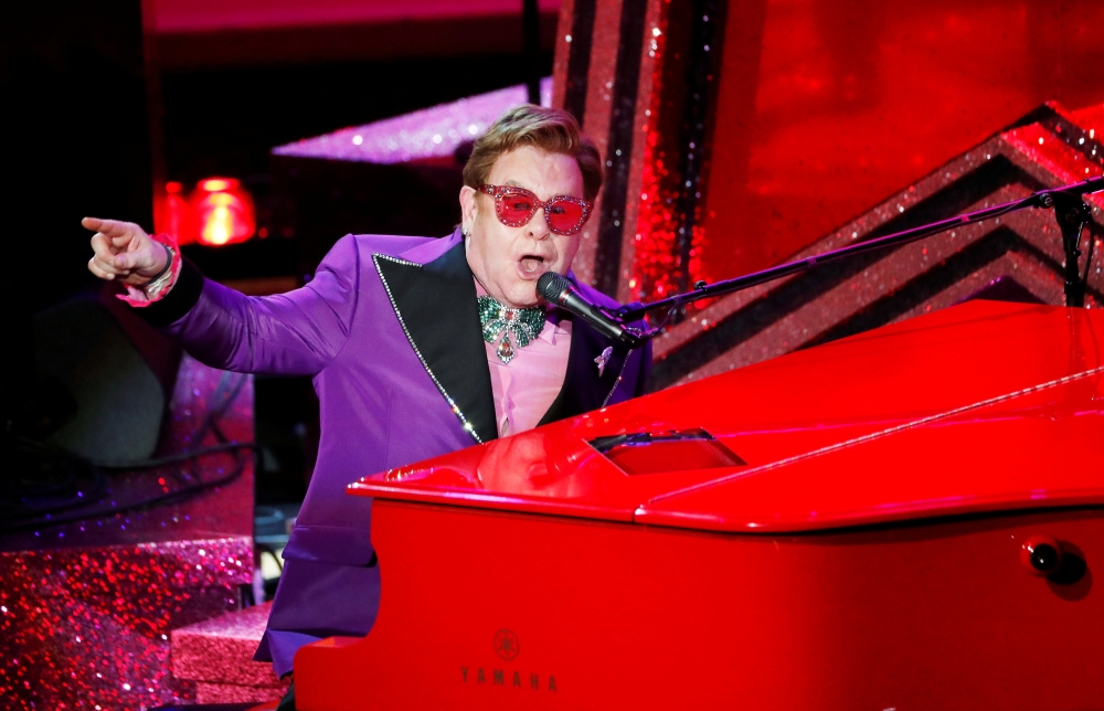 Elton John performs 