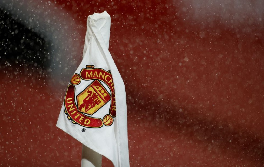 December 12, 2020 General view of the Manchester United crest on a corner flag before the match Pool via REUTERS/Phil Noble