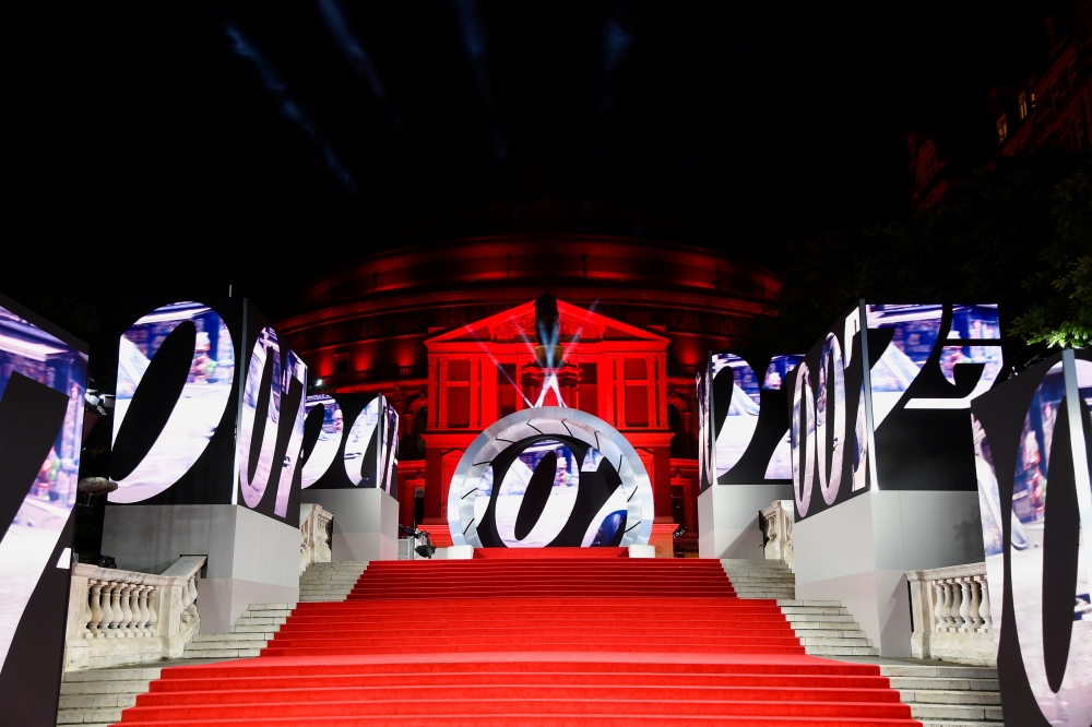 :General view of the red carpet during the world premiere of the new James Bond film 
