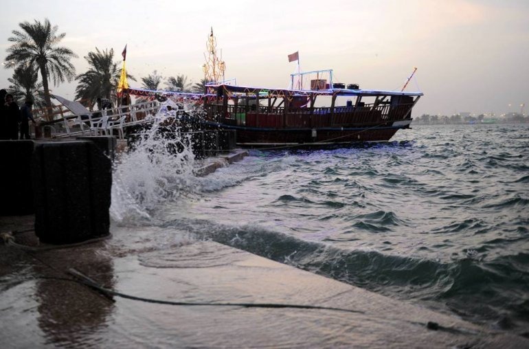 File photo of Doha Corniche on a high sea evening. Pic: Abdul Basit / The Peninsula