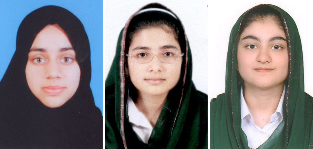 From left: Shermin Bokhari, Areeba Shahnaz, and Bashayer Hussain  