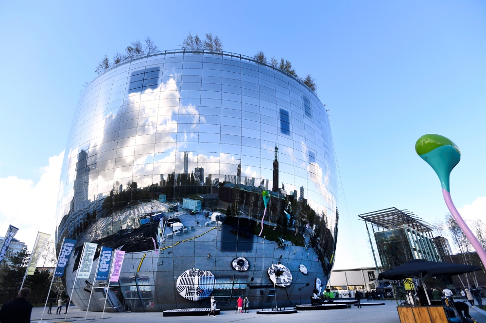 Exterior of the publicly accessible art storage facility Depot Boijmans Van Beuningen is seen in Rotterdam, Netherlands November 5, 2021. REUTERS/Piroschka van de Wouw