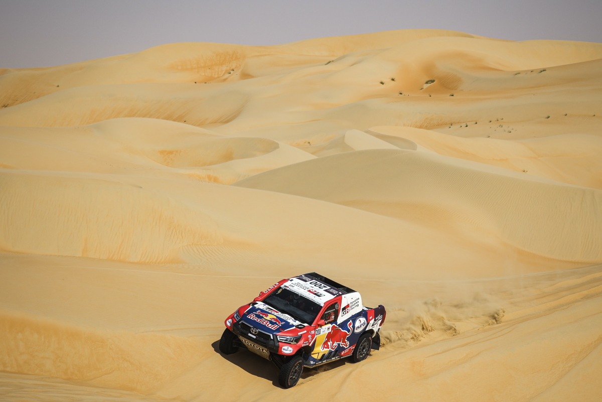 Nasser Al Attiyah in action during Abu Dhabi Desert Challenge. 