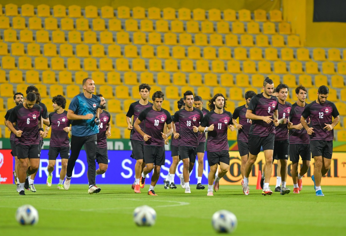 A file photo of Iraq team's training session.