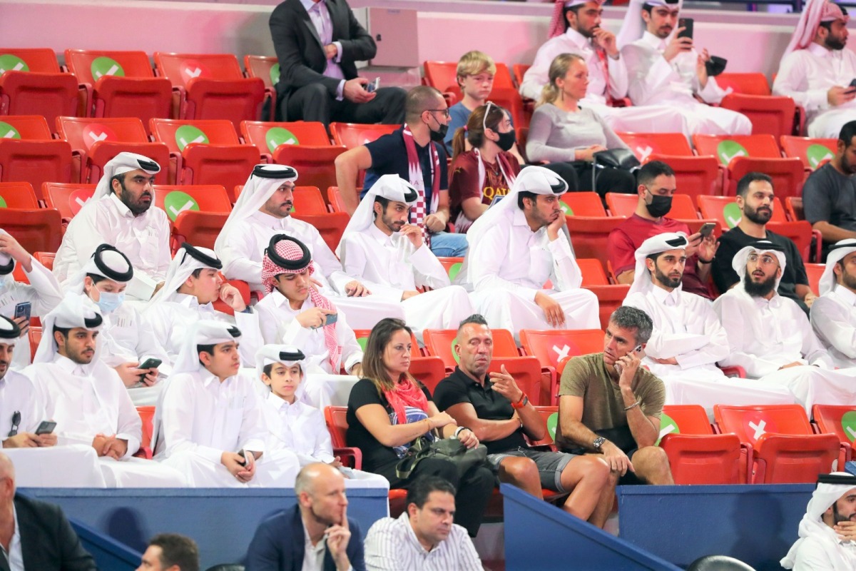 Fans attending opening day's matches.