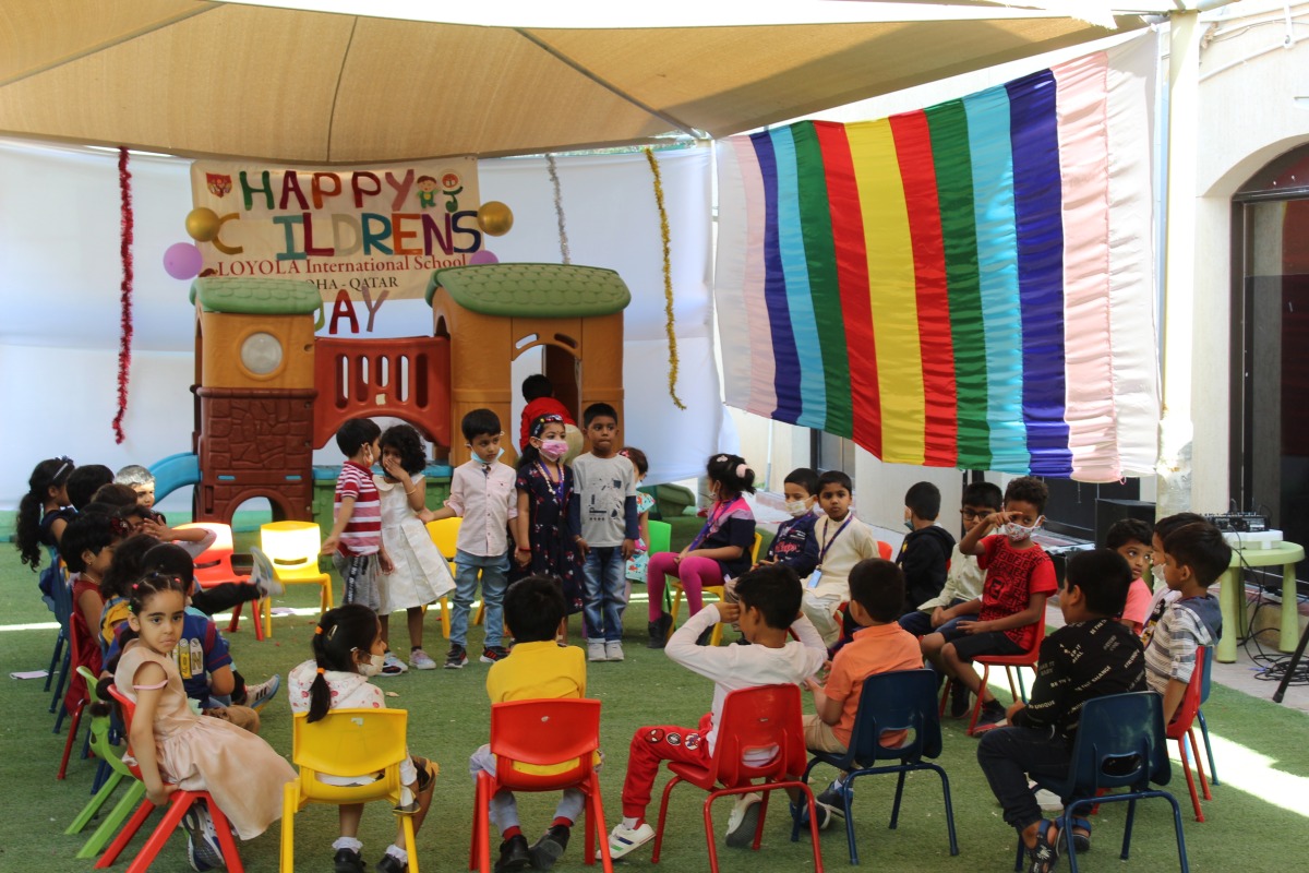 Students of Loyola International School during a Children’s Day activity.