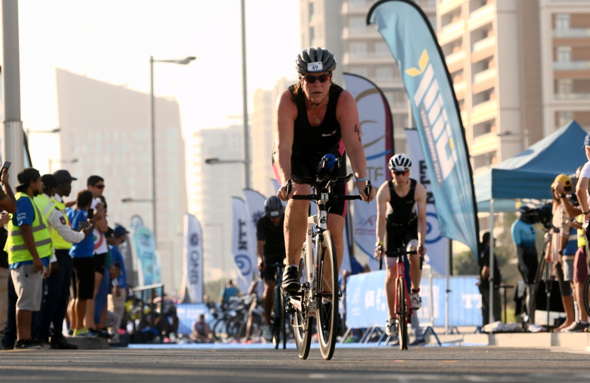 An athlete in action during the event.   