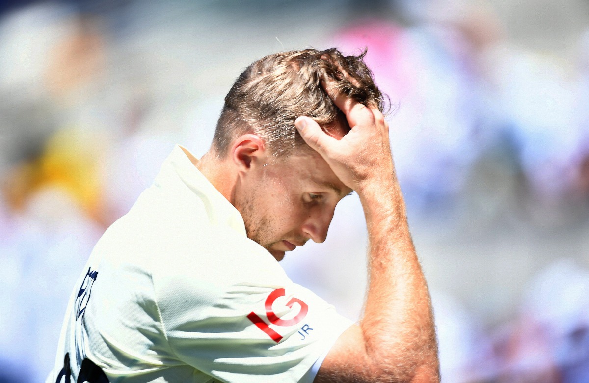 England's Joe Root reacts after his dismissal by Australia's Cameron Green for 89 runs during day 4 of the First Ashes Test Dave Hunt/AAP via REUTERS