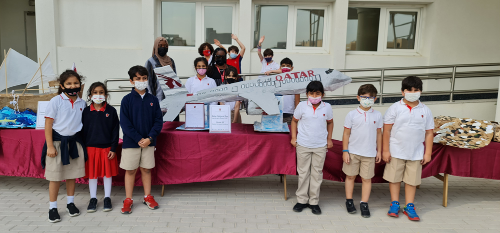 Students during the Qatar National Day celebrations. 