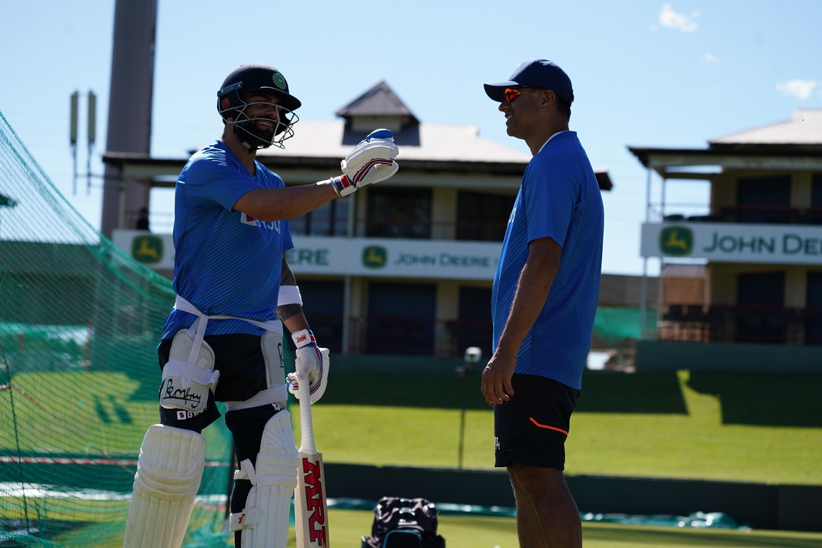 India coach Rahul Dravid with Virat Kohli