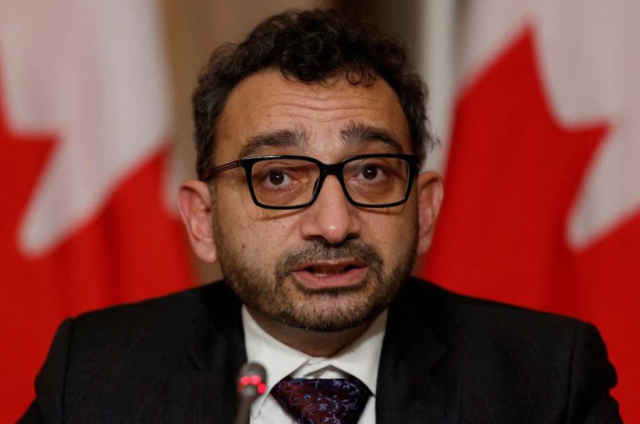 Canada's Minister of Transport Omar Alghabra takes part in a press conference in Ottawa, Ontario, Canada November 30, 2021. REUTERS/Blair Gable/File Photo

