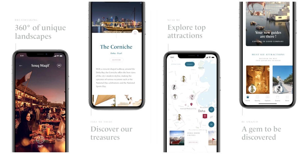 The first-of-its-kind app uses innovative cloud-based Adobe Experience Manager capabilities. Photo: Twitter / Qatar Tourism  