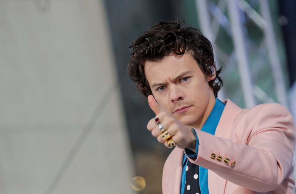 Singer Harry Styles performs on NBC's 'Today' show in New York City, U.S., February 26, 2020. REUTERS/Brendan McDermid/File Photo