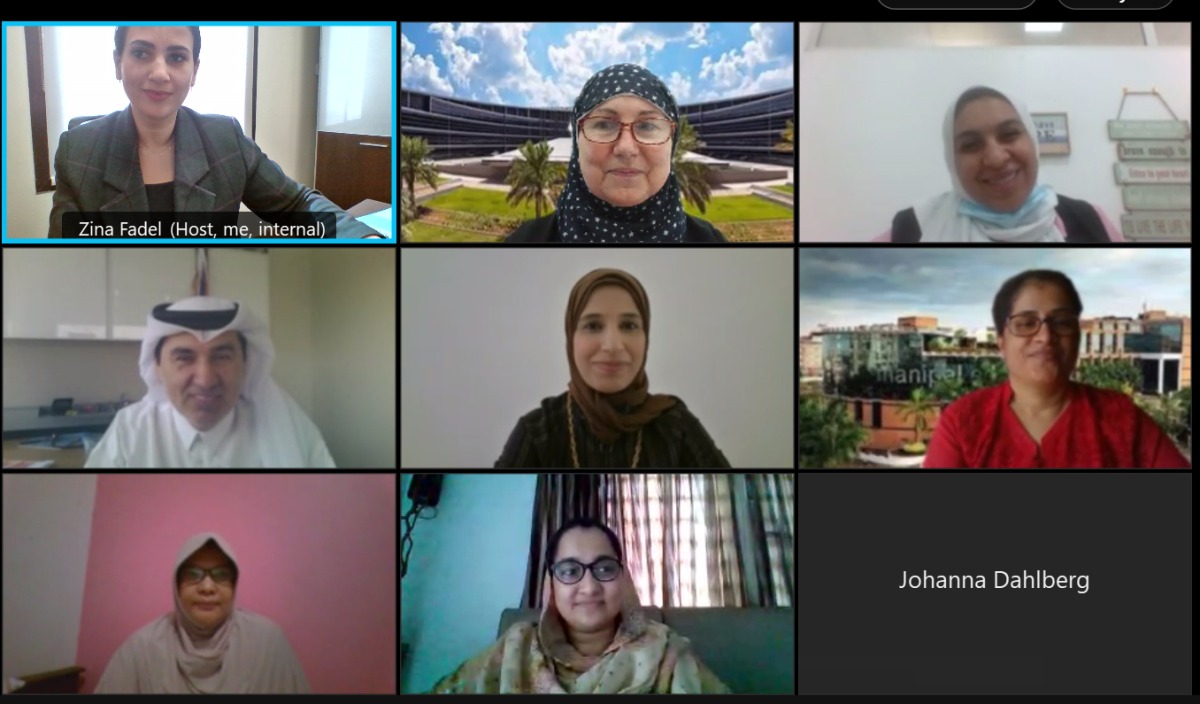 Attendees during a webinar organised by QU Health and Interprofessional.Global.