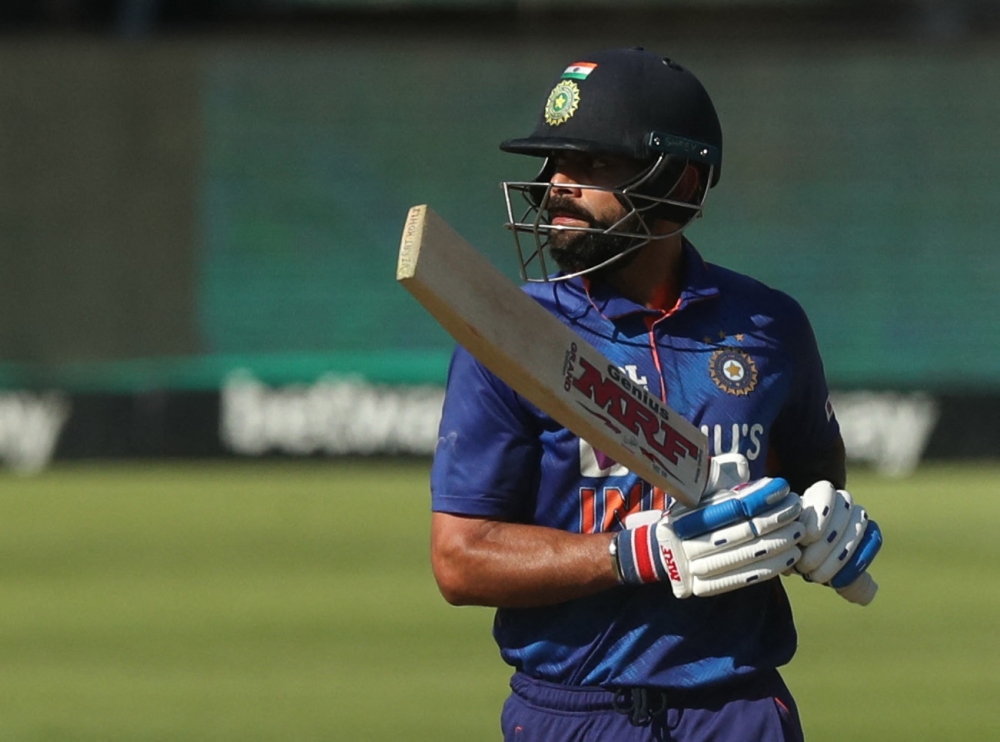 India's Virat Kohli in action as he walks between the wickets Reuters/Sumaya Hisham