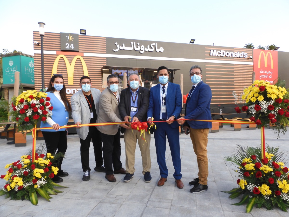 McDonald’s and Hotel Park’s team members during the opening of McDonald’s Food Truck inside Hotel Park Doha.
