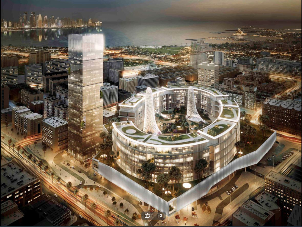 An aerial view of Banyan Tree Doha At La Cigale Mushaireb.